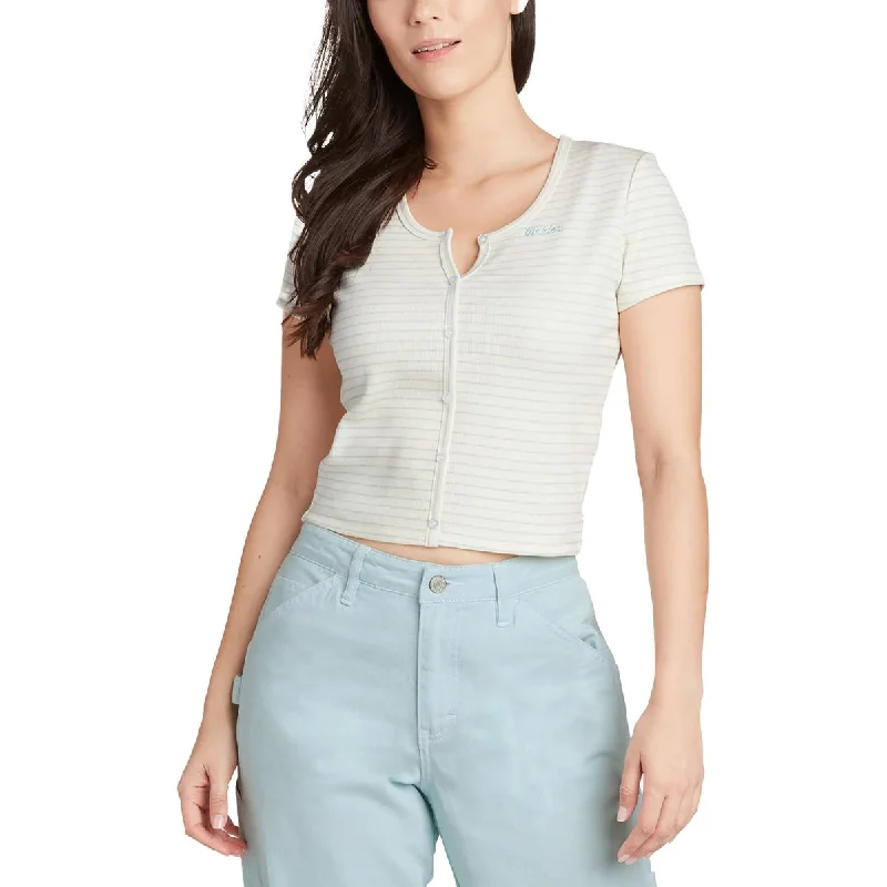 Trendy Pulse Juniors Womens Knit Striped Cropped