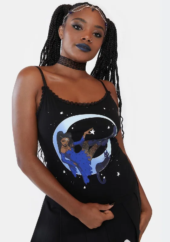 Vintage Inspired Fashion Sale Celestial Soul Graphic Tank