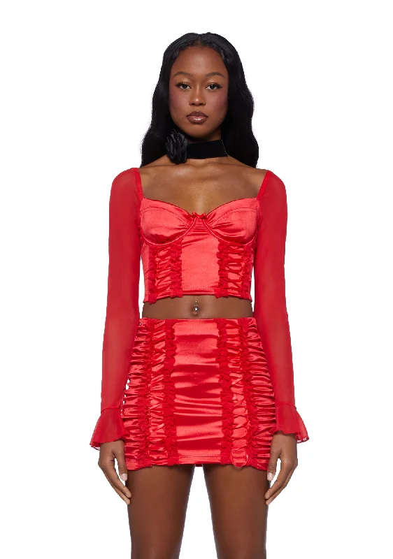 Trendy Aesthetics Charm And Cherish Mesh Corset Top