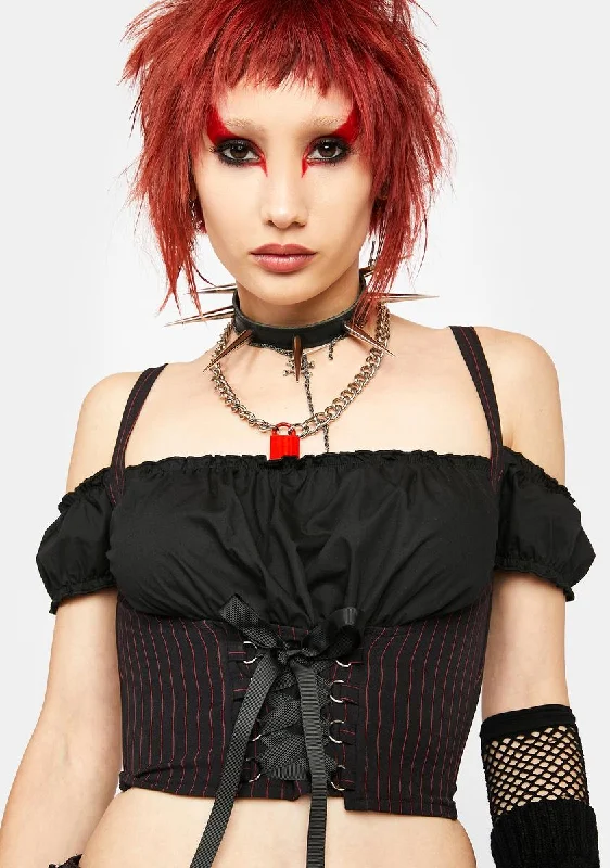 Fashion Deal Purge The Poison Underbust Corset Top