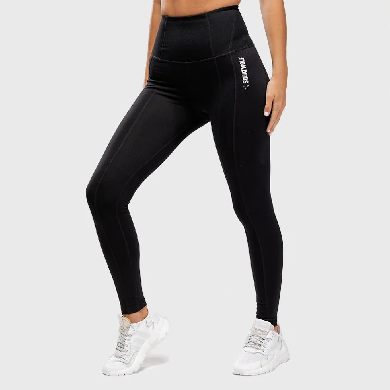 Premium Fabrics Warrior High-Waisted Leggings - Black