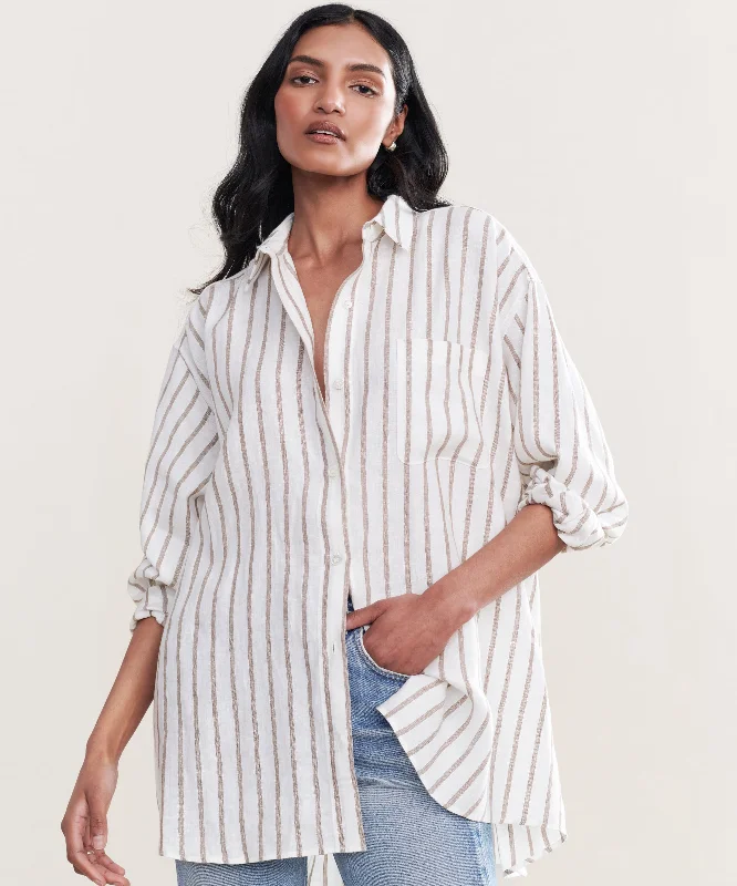 Celebrate With Big Savings Linen Relaxed Oversized Shirt