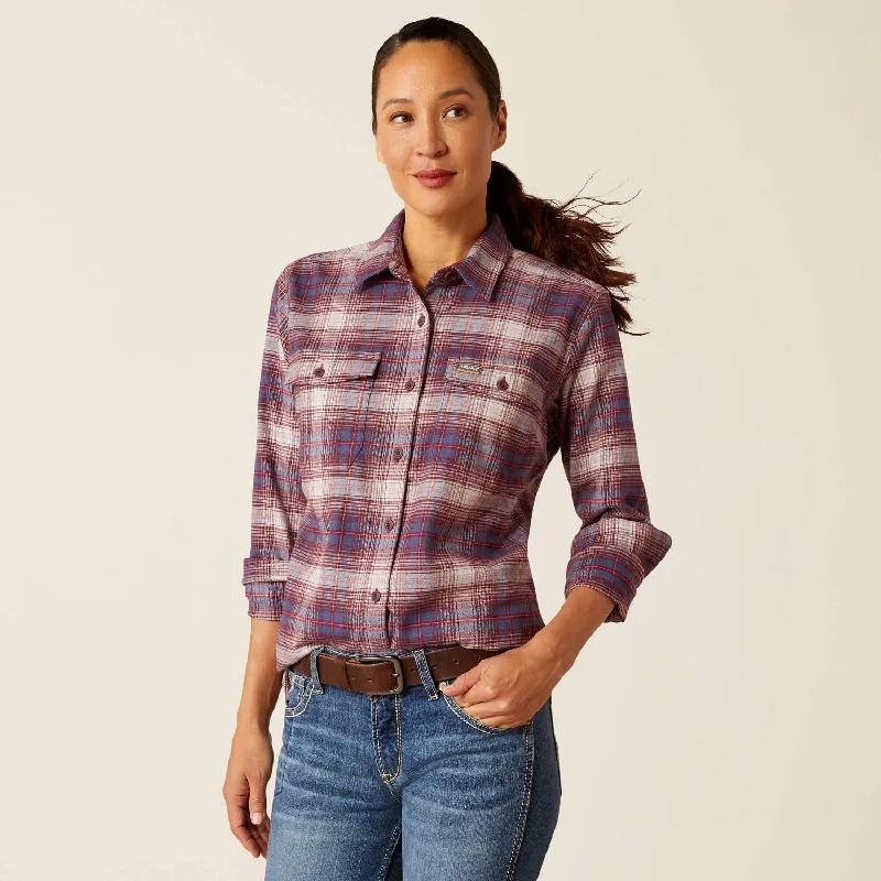 Wardrobe Upgrade Ariat Women's Rebar Flannel DuraStretch Button-Down Work Shirt