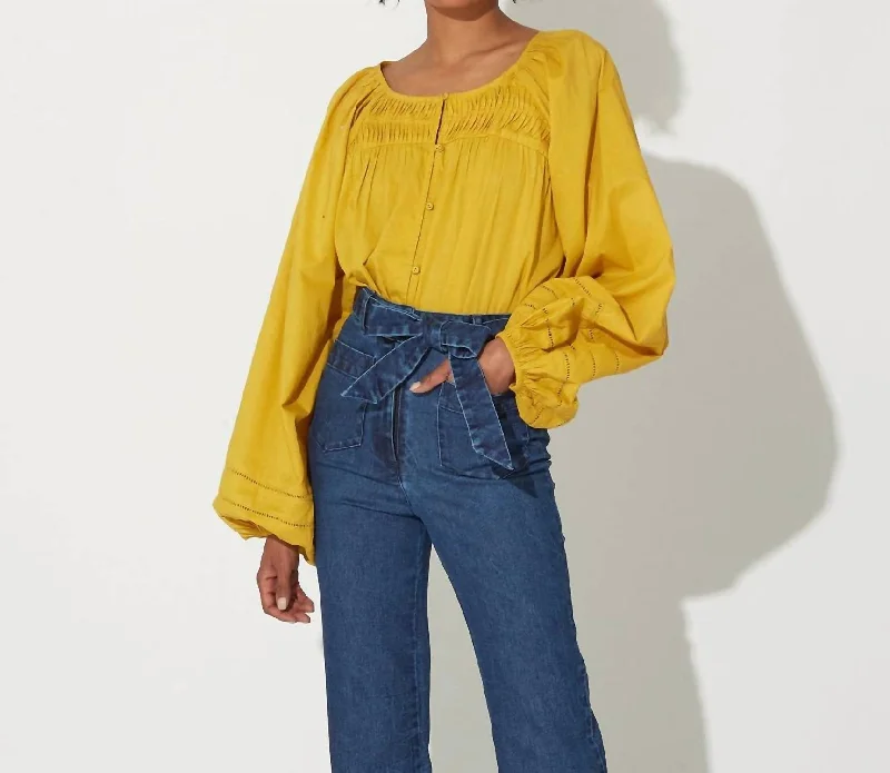 Wardrobe Essentials Nerea Blouse In Citrine