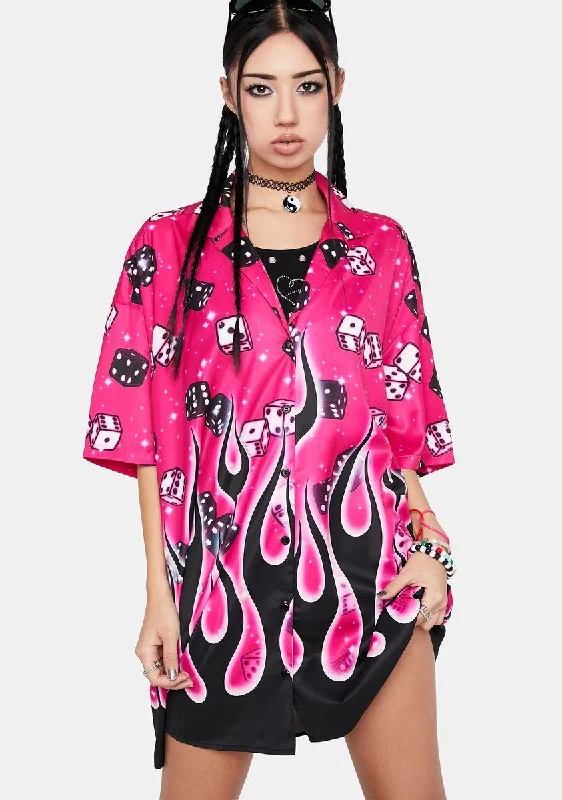 Flash Sale Loaded Dice Oversized Shirt