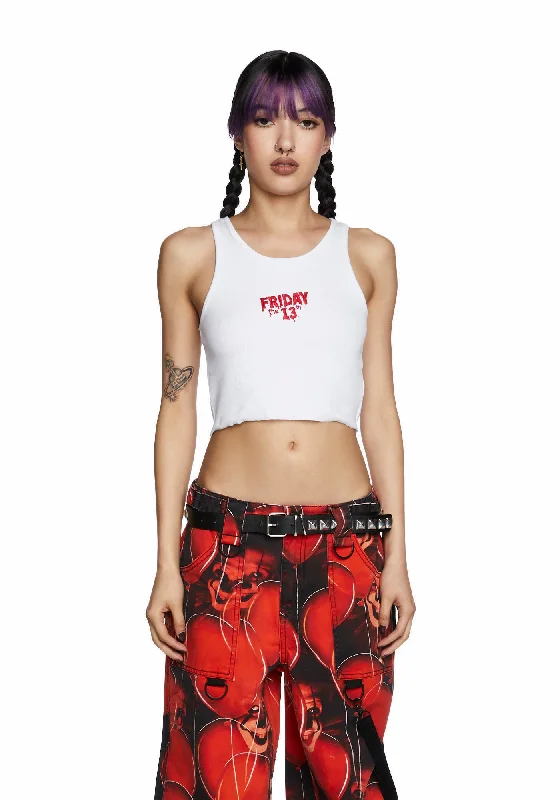 Trendy Fashion For Women Unlucky Day Crop Tank