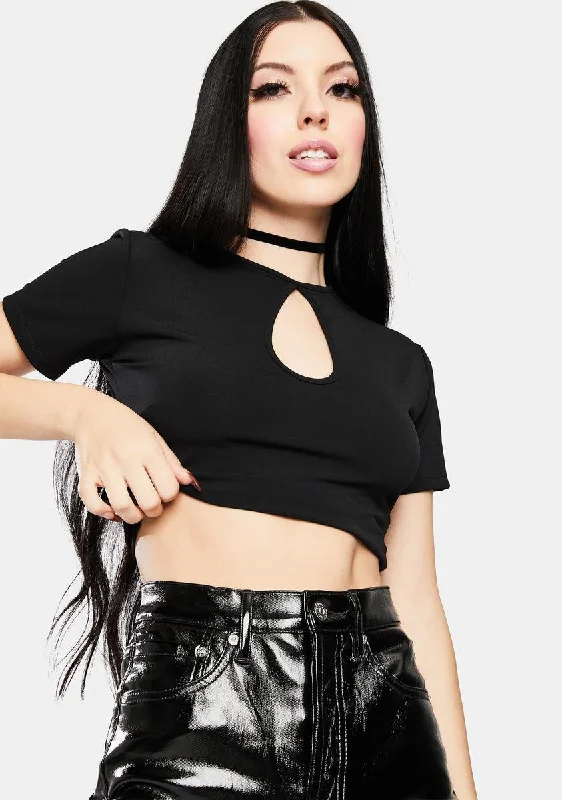 Get The Latest Trends Jose Keyhole Crop Top