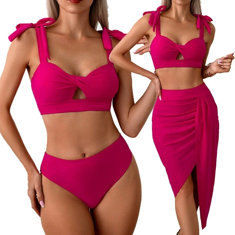 Stylish Women's Apparel Demi Bikini with Sarong Skirt