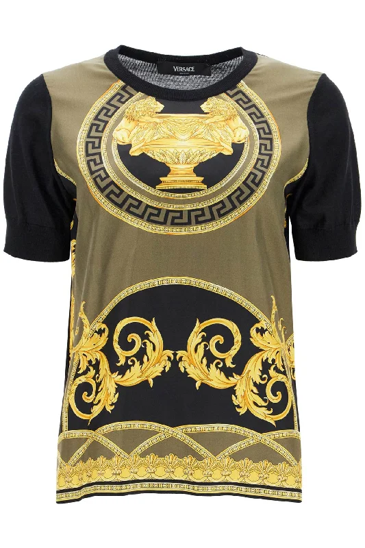 Vibrant Femme Fashion Versace Women's Knitted T-Shirt 'The Cup Of The