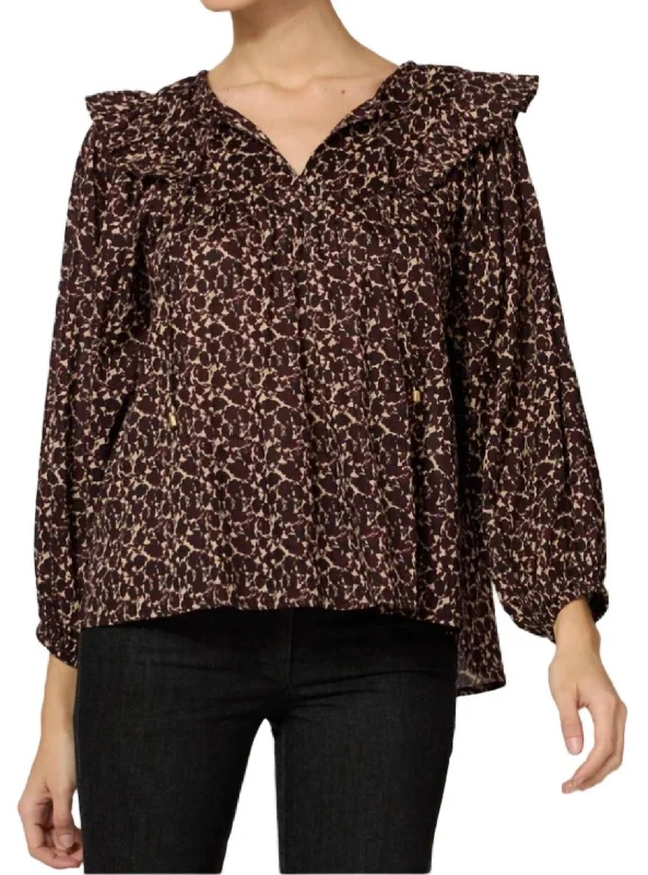 End Of Season Sale Marcy Blouse In Medici Print