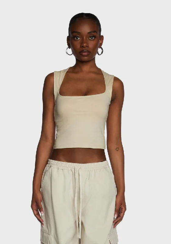 Casual Chic Jinsu Crop Top - Coconut Milk