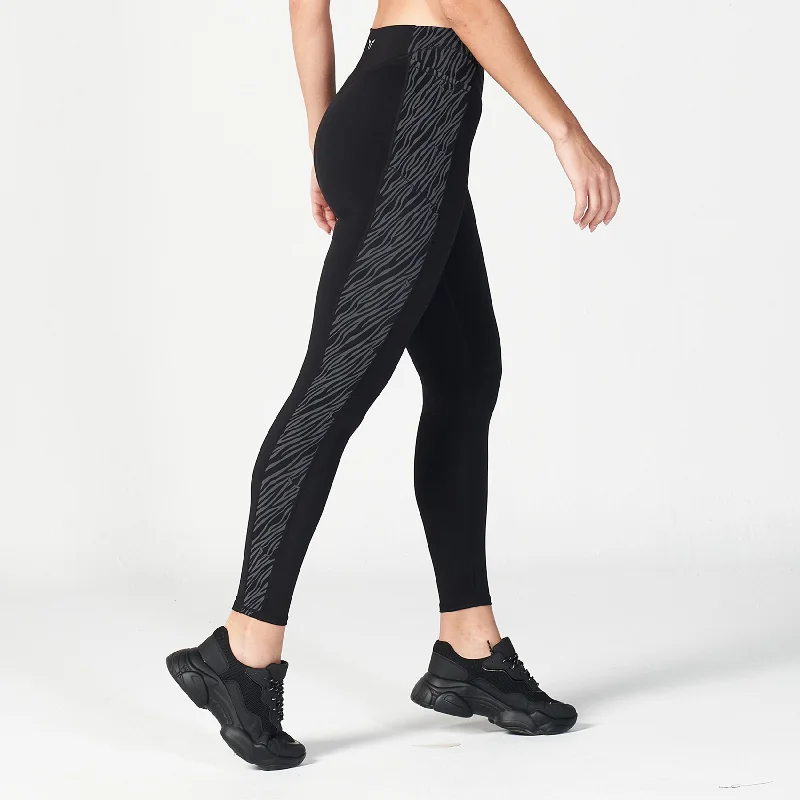 Fashion Essentials Core Wild Panel Leggings - Black