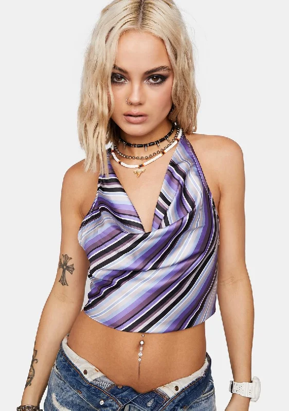 New Arrivals Hands Off Striped Crop Top