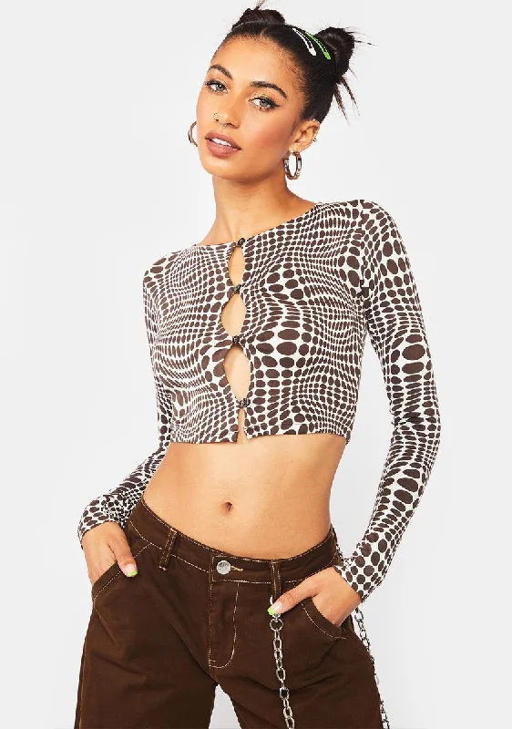 Summer Essentials Optic Polka Sarah Crop Top