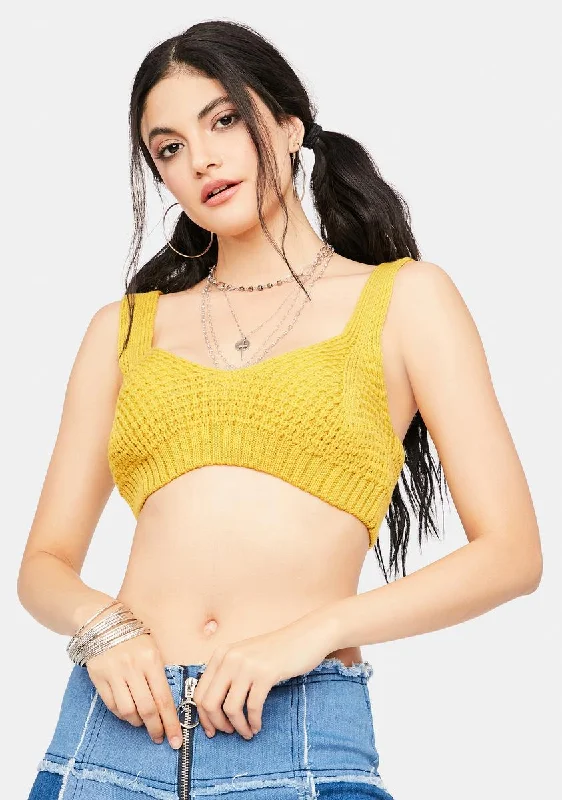 Chic And Edgy Sunny Carnival Karma Crochet Crop Top