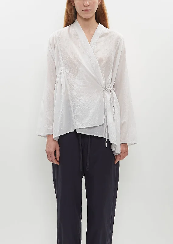 Flash Sales Kediya Shirt — Smoke White