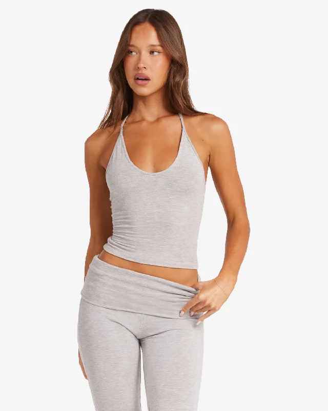 Special Offers IM Halter Tie Tank | Light Grey