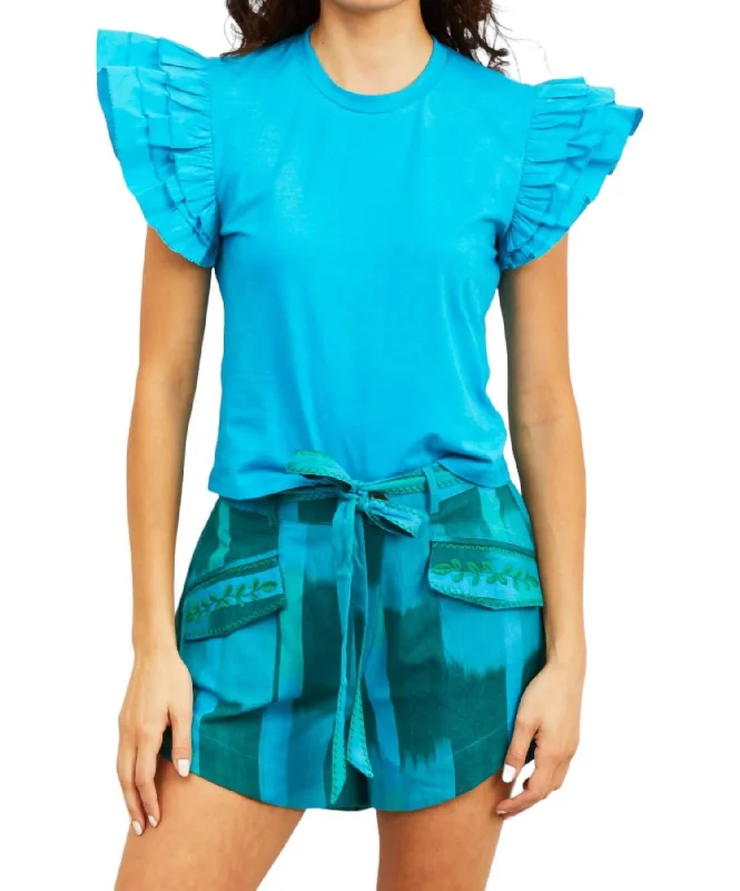 Chic Style Jansa Blouse In Caneel Blue