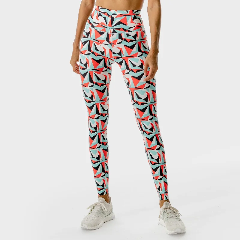 Free Spirited Fashion LAB360° Printed Leggings - Pastel Turquoise Print