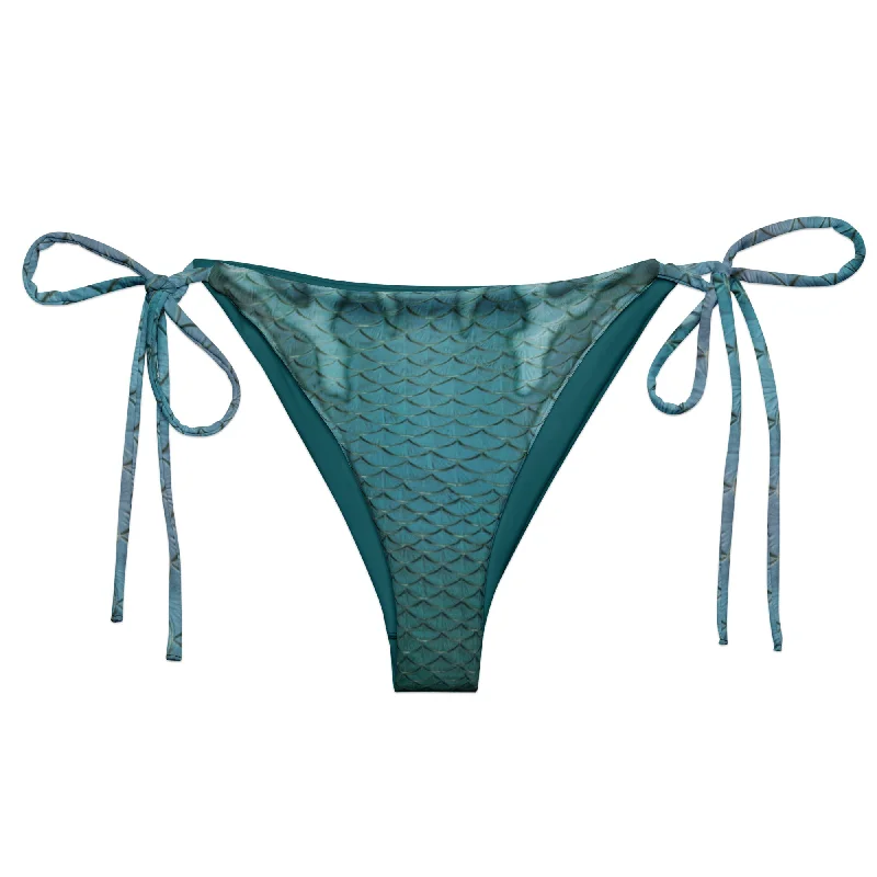 Vibrant Femme Fashion Sea Smoke Recycled String Bikini Bottom