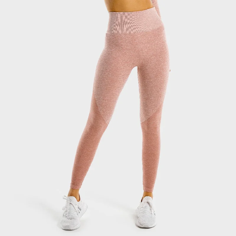 Fashion Forward Marl Seamless Leggings - Rose Gold