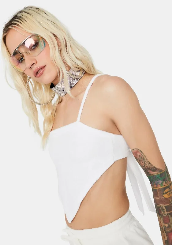 Classic Women's Fashion Blanc Not Playing Games Crop Top