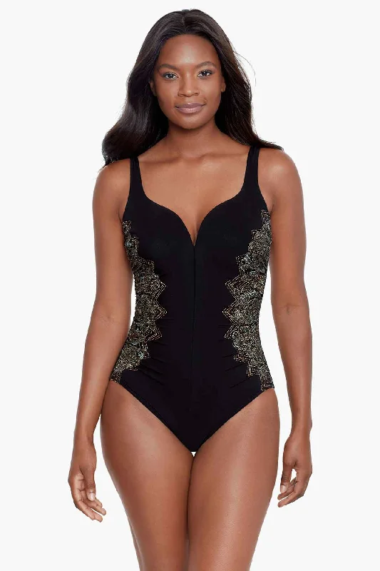 Chic Wardrobe Petal Pusher Temptress One Piece Swimsuit