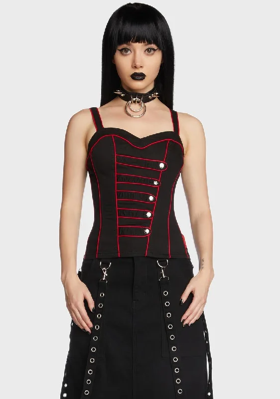 Laid-Back Elegance Band Corset Top