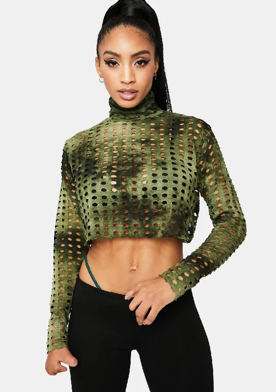 Pastel Styles Olive Made To Order Crop Top