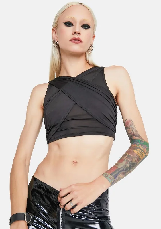 Limited - Time Bundle Noir What U Knew Wrap Crop Tank