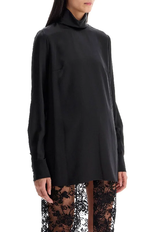 Chic Trends Unveiled Dolce & Gabbana Silk Satin Blouse