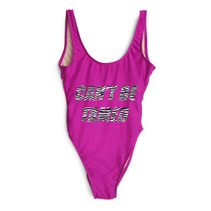 Ride The Style Wave CAN'T BE TAMED W/ ZEBRA TEXT [SWIMSUIT]