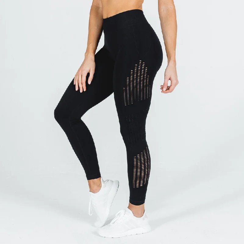 Elegant Attire For The Modern Lady She-Wolf Seamless Leggings - Black