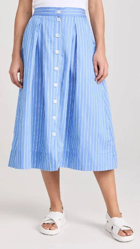 Style Beyond Borders Idra Deep Pleat Skirt In Day Trader