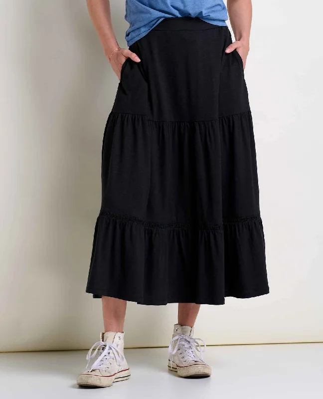 Special Offer For You Marigold Tiered Midi Skirt