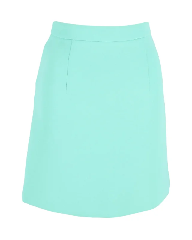 Mid Season Sale McQ by Alexander McQueen Skirt in Turquoise Polyester