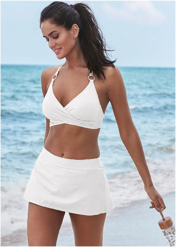 Flash Sale, Don't Miss Aruba Swim Skirt - Pearl White