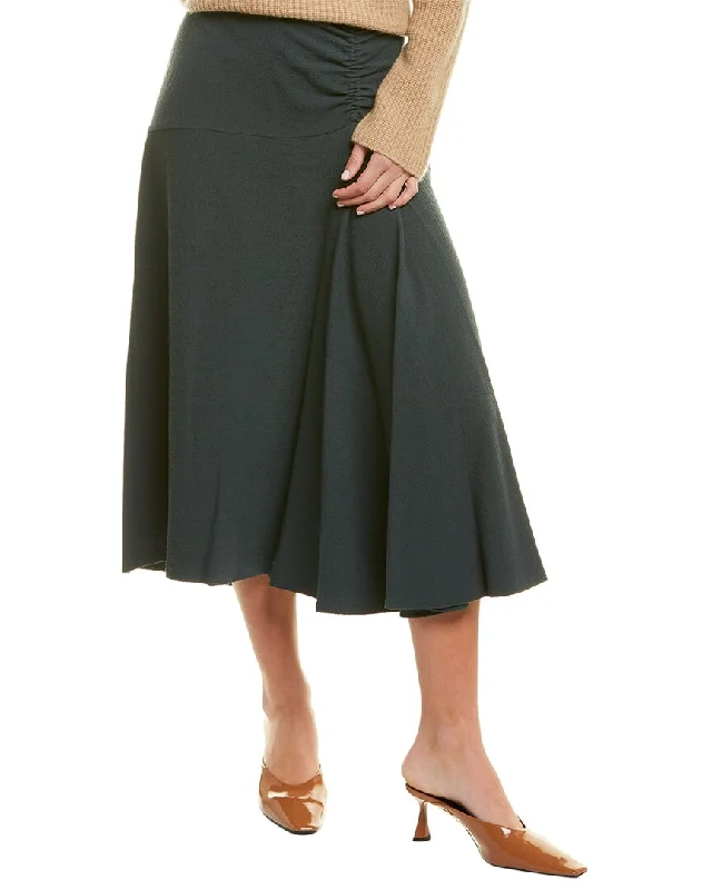 Tropical Island - Inspired Attire Vince Ruched Asymmetric Midi Skirt