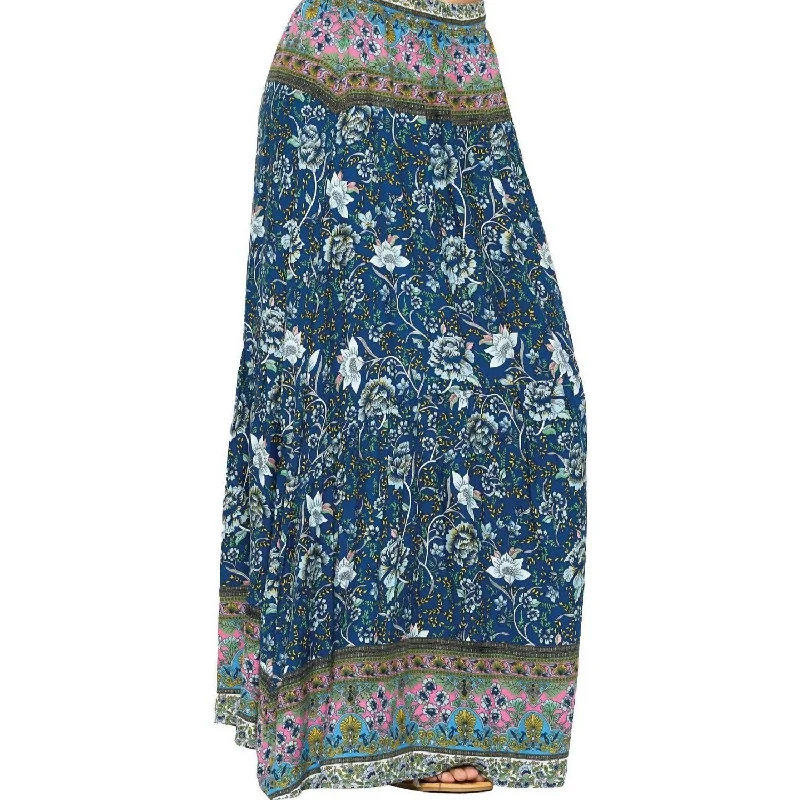 Exclusive Designer Collection Women's Ellie Maxi Skirt In Blue/multi