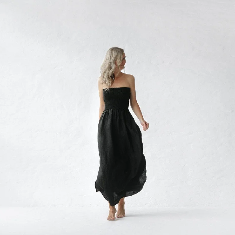 Boho - Chic Festival - Ready Style Seaside Tones Eva Dress - Black