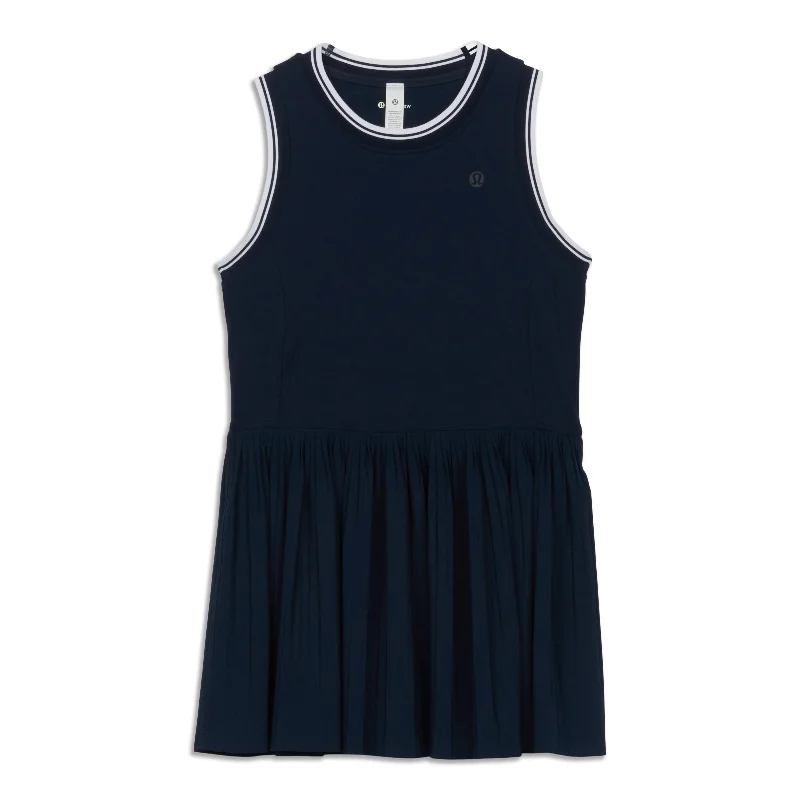 Urban Femme Streetwear Varsity Scoop-Neck Linerless Tennis Dress - Resale