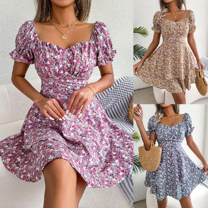 Unbeatable Prices Women's Mini Dress Loose Hem Flower Print