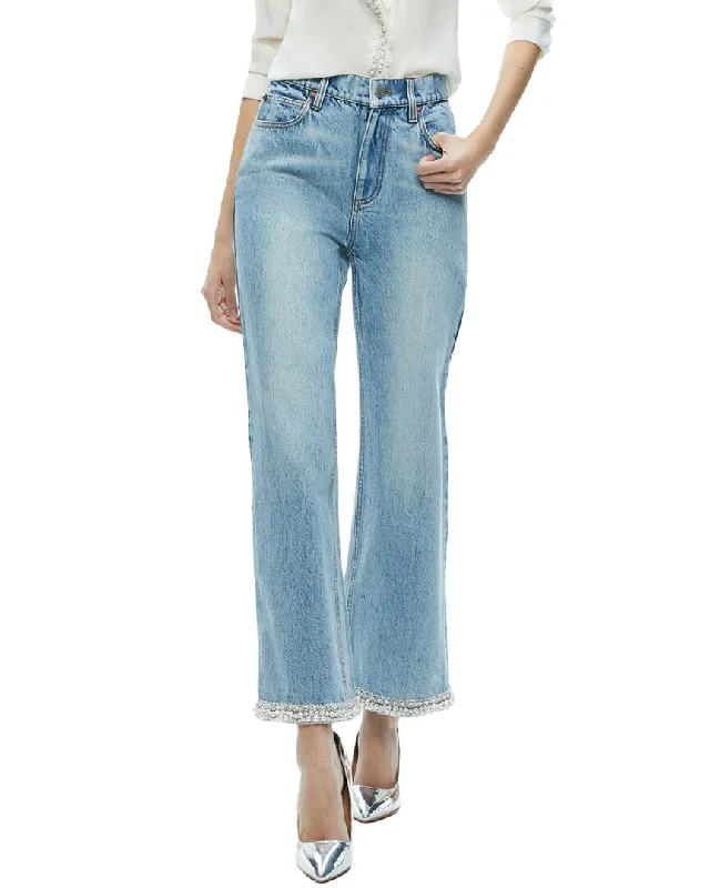 Big Savings alice + olivia Ora High-Rise Embellished Jean