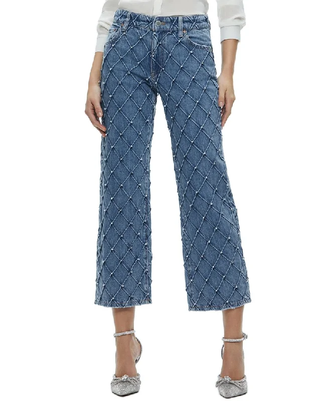 Daily Deals alice + olivia Weezy Quilt Cropped Mr Jean