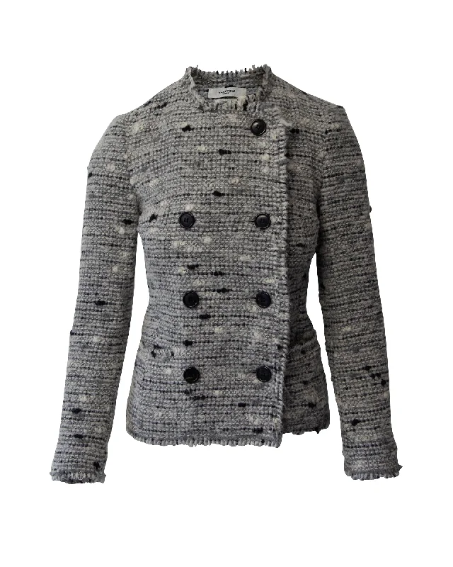 Massive Selection Sale Isabel Marant Etoile Double-Breasted Jacket in Grey Acrylic