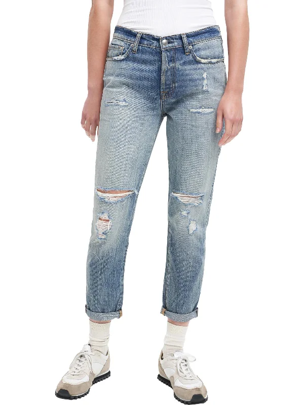 Style Without Limits Josefina Womens High Rise Distressed Boyfriend Jeans