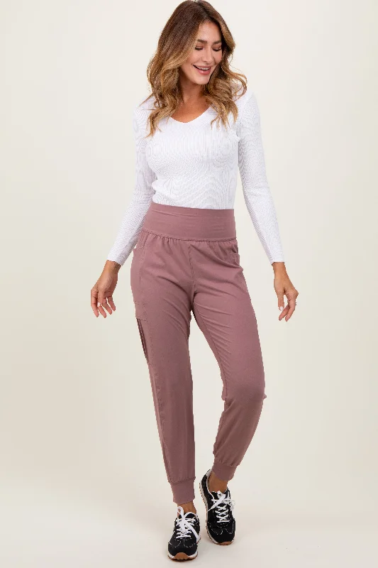 Fashion Forward Femininity Mauve Cargo Pocket Jogger