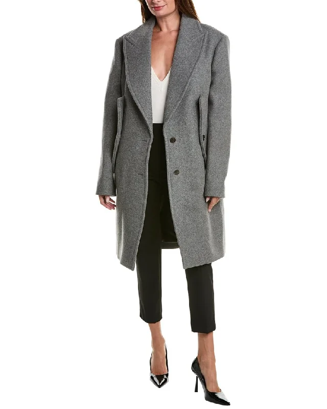 From Casual To Classy Michael Kors Collection Reefer Slit Sleeve Wool Coat