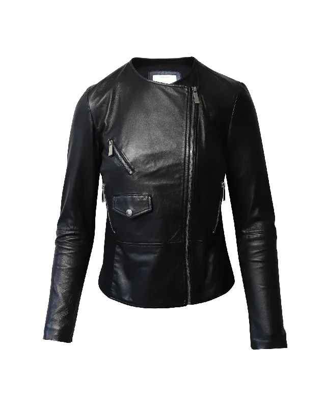 Trendy Clothing Sale Pinko Biker Jacket in Black Leather