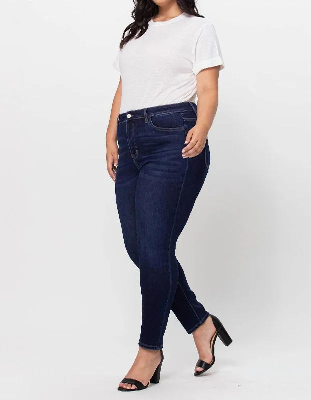 Limited Time Offer Plus Size High Rise Ankle Skinny Jeans In Dark Wash